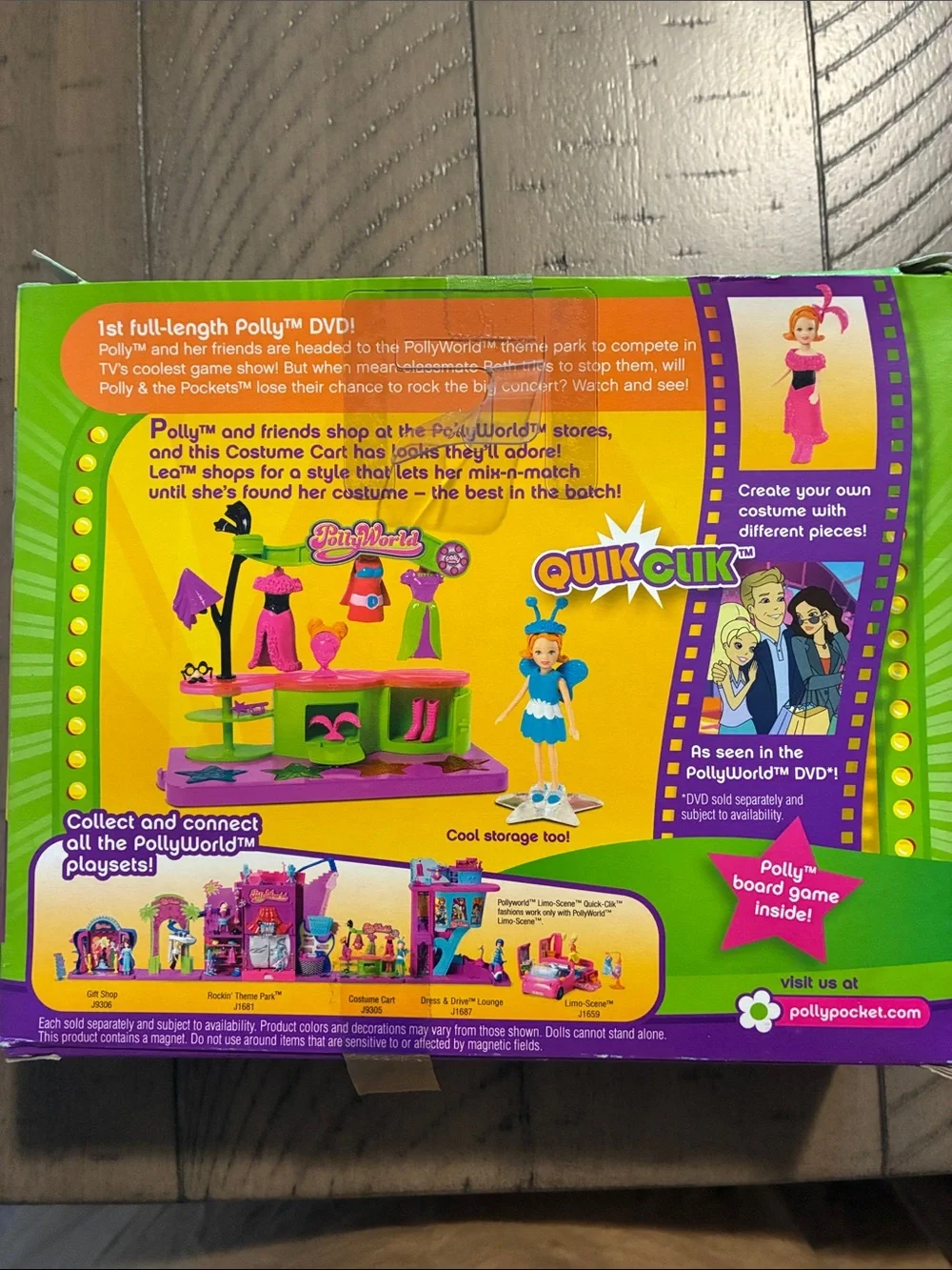 Polly Pocket 2006 PollyWorld Costume Cart Lea RARE